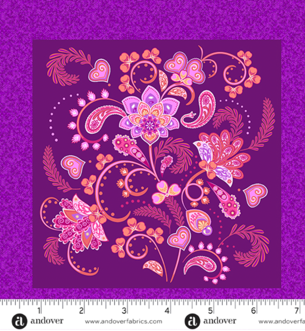 Fantasy Garden A-1553-X Panel Sarah Maxwell Andover 8 Yard Bolt