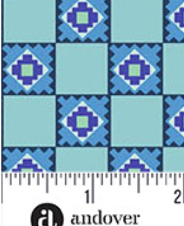 Friday Night A-1562-B Serviette Cobalt Karen Lewis Andover 15 Yard Bolt