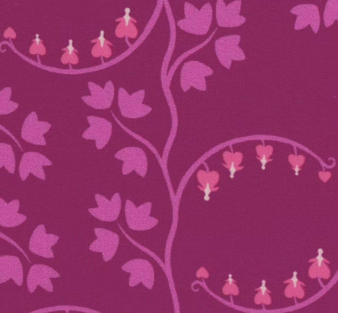 Heart Nouveau A-1312-P Bleeding Heart Grape Eye Candy Andover Half Yard 7 Yard Bolt