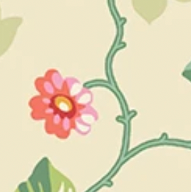 Poppies A-751-L Floral Vine Cream Andover Half Yard