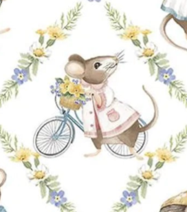Country Mouse DP29008­-10 Diamond Grid White Northcott Half Yard