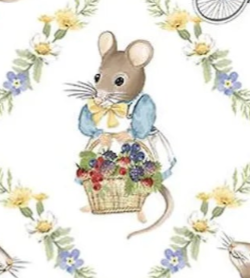 Country Mouse DP29008­-10 Diamond Grid White Northcott Half Yard