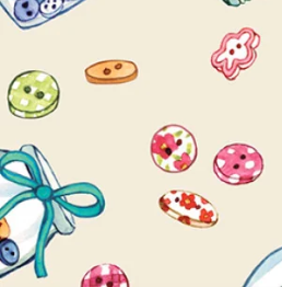 Sew Pretty DDC12159-CREM-D Button Jars Cream Michael Miller Half Yard