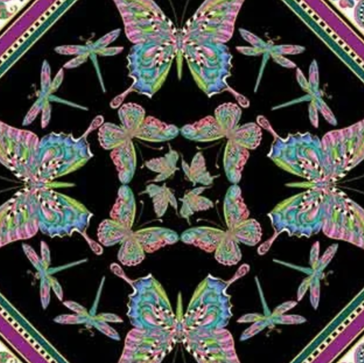 Alluring Butterflies 13305M12B Grizzly Gulch 2/3 Yard Panel Benartex 53M
