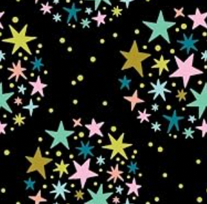 Michael Miller Starstruck, Black - Half yard