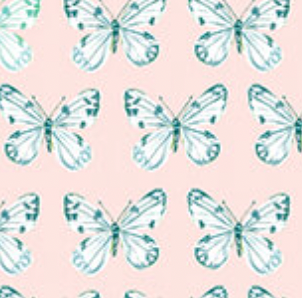 A Wildflower Heart 1651602B Prairie Flutter Pale Peach Jam Benartex Half Yard