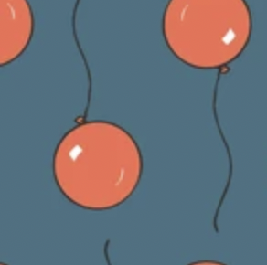 Goodnight Moon 227862 Balloon Teal Cloud9 Half Yard