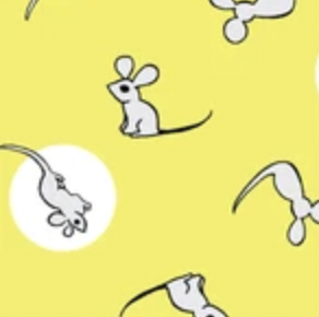 Goodnight Moon 227865 Mouse Yellow Cloud9 Half Yard