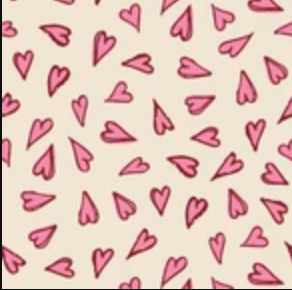 Folk Love 230088 Hearts Adrift Cream Cloud9 Half Yard