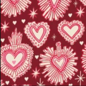 Folk Love 230091 Sacred Hearts Cloud9 Half Yard