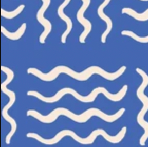 Italian Summer 229877 Saltwater Lines Blue/Ivory Cloud9 Half Yard