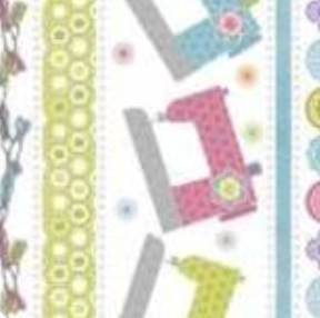 Stitch Garden 1618899B Sewing Stripe Multi Benartex Half Yard