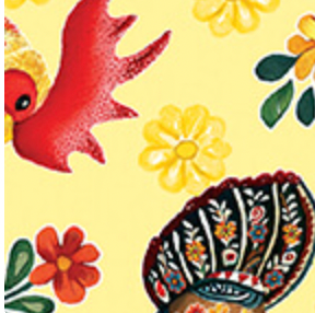 Farm Feathered Folk 1503634B Feathered Friends Yellow Benartex Half Yard
