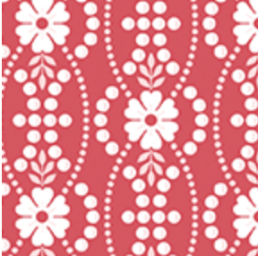 French Romance 1333010B Octavia Red Benartex Half Yard