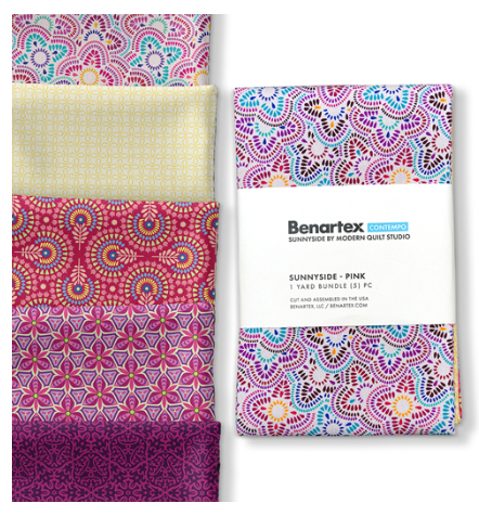 5 Yard Bundle Sunnyside SNP1YPK Pink Benartex