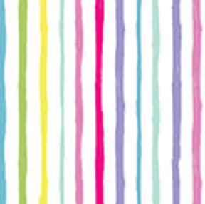 Ciao Bella 1645991B Parisian Stripe White/Multi Benartex Half Yard