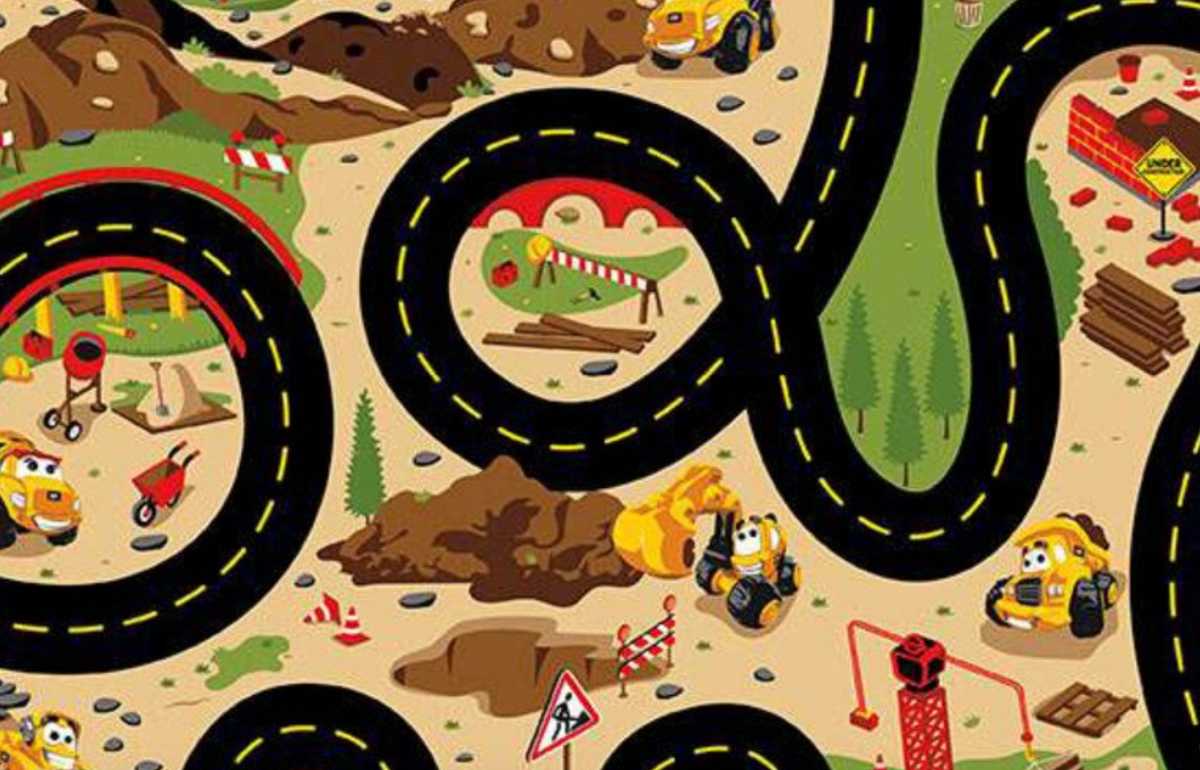 Caterpillar CAT® Buildin' Crew Panel VP8104-MULTI Canvas RIley Blake