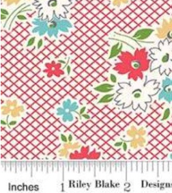 Farm Girl Vintage C7870-RED Main Red Riley Blake Half Yard