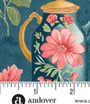 Sparrow Falls A-10390-B Afternoon Tea Deep Prussian Andover Half Yard