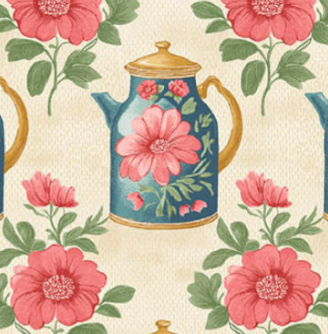 Sparrow Falls Afternoon Tea Ivory A-10390-L Michael Nardi Andover Half Yard