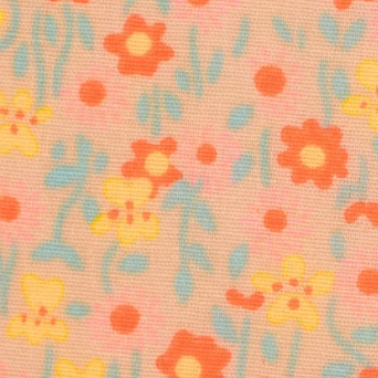 Flower Power White Poplin Petit Pan 907 - 54" x Half Yard