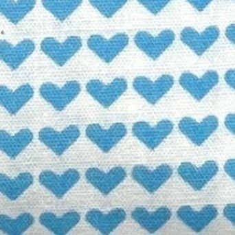 Petit Pan Love is All Bleu Ciel Poplin 566 Half Yard x 60"