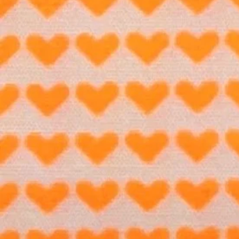 Petit Pan Love is All Orange Fluorescent 567 Poplin Half Yard x 60"