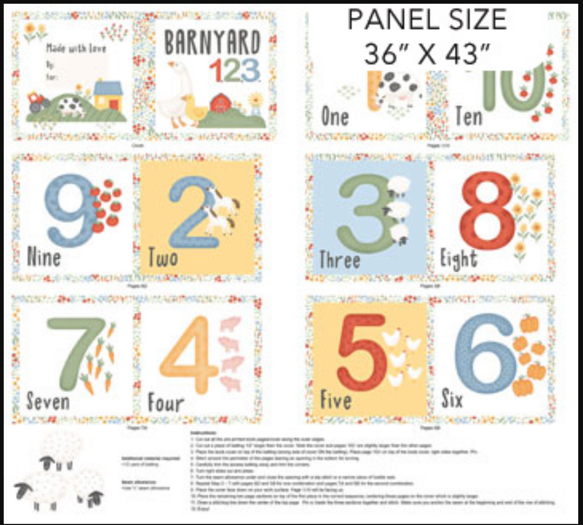 Quack Quack Moo 35" Soft Book Panel DP27813 147P