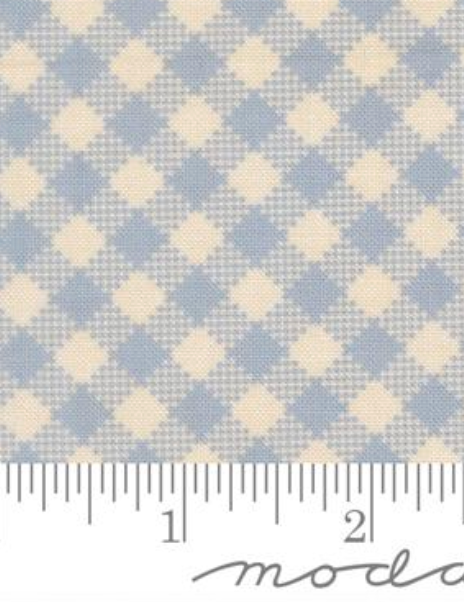 My Secret Garden Gingham 20987 35 Sky Moda Half Yard