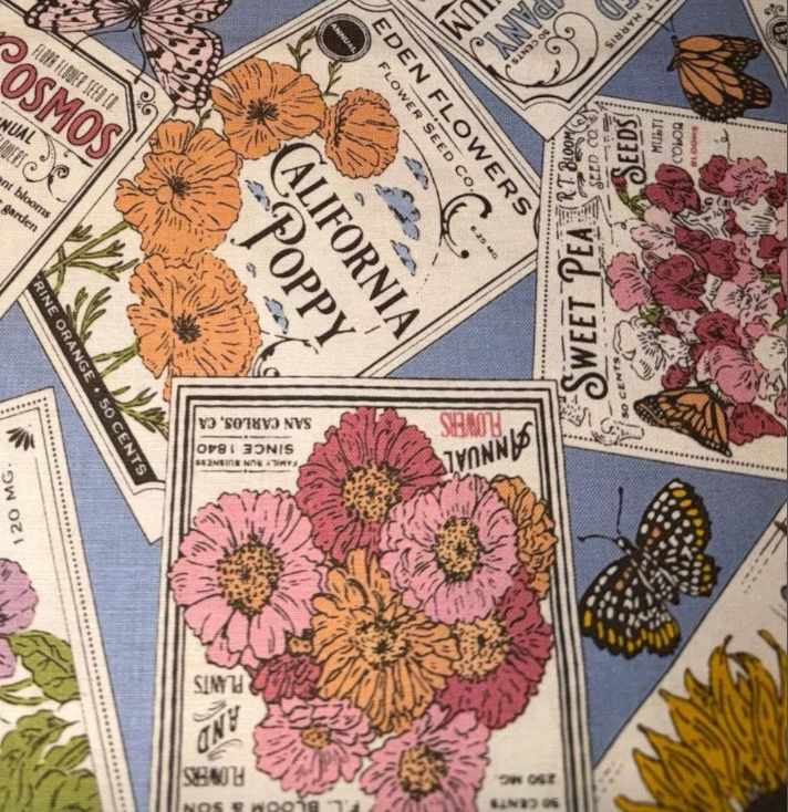 My Secret Garden Seeds of Love 20981 22 Dusk Moda Half Yard