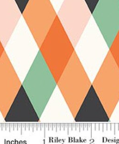 Frank and Friends Diamonds C17473-MULTI Multi Riley Blake Half Yard