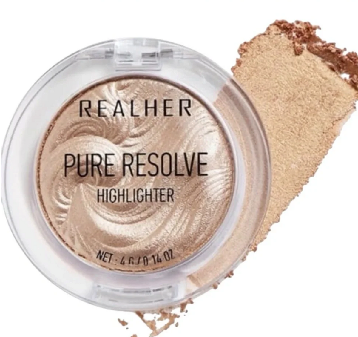Realher Pure Resolve Champagne Highlighter 4g 0.14oz New Sealed