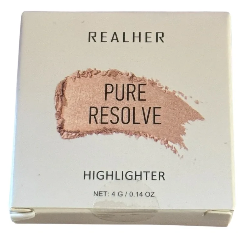 Realher Pure Resolve Champagne Highlighter 4g 0.14oz New Sealed