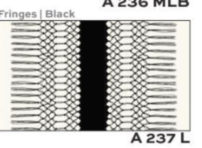 Oracle Fringes Border Black/White  A-237-L