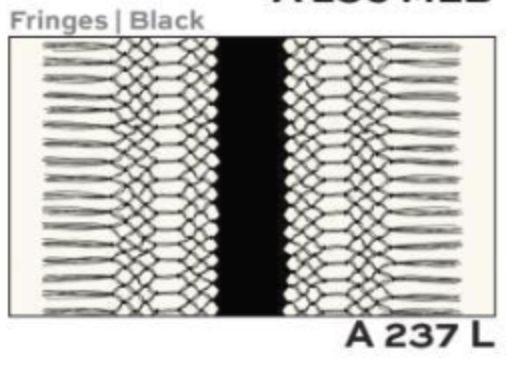 Oracle Fringes Border Black/White  A-237-L