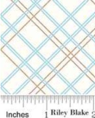 Wide Back Bee Backings & Borders Plaid WB6422-AQUA Aqua Lori Holt Riley Blake