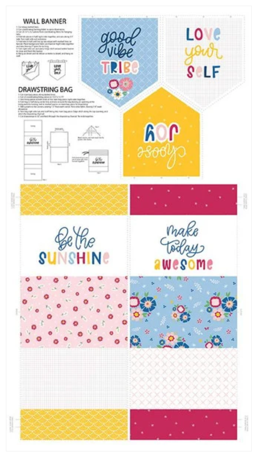 Pure Delight Bag & Banner 24" Panel Melanie Collette Riley Blake 179P
