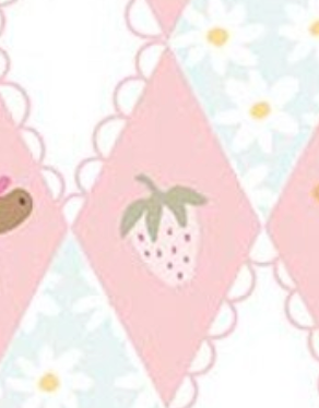 Little Posies C18321-PINK Diamonds Pink Riley Blake Half Yard