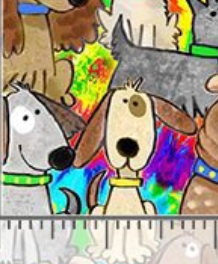 Top Dogs Dogs on Tie Dye Background GAIL-CD4460 MULTI Timeless Treasures Half Yard