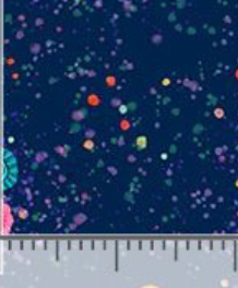Jubilant Small Bright Floral FLEUR-CD4435 INDIGO Timeless Treasures Half Yard