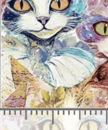 Looking Glass Packed Cats CAT-CD4502 MULTI Timeless Treasures Half Yard