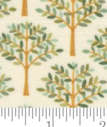 Family Tree Trees In A Row Warm White 56163 11 Deb Strain Moda Half Yard