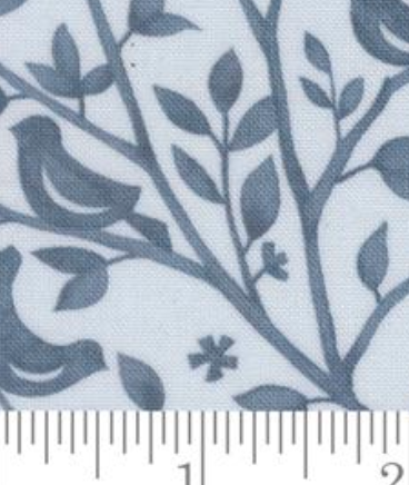 Family Tree Birds Branches Mist 56161 18 Deb Strain Moda Half Yard