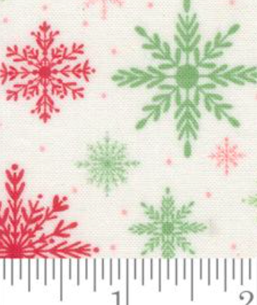 Merrily On High Softly Snowing Snow 43214 11 Sweetfire Road Moda Half Yard