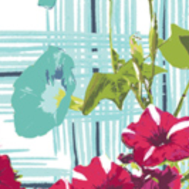 Floralish Petunia Garden Treillage FSH-17408 Katarina Roccella Art Gallery Half Yard