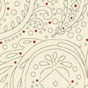 Buttercream & Brickle Bits Cream Meandering Paisley 1952-40 Kim Diehl Henry Glass Half Yard