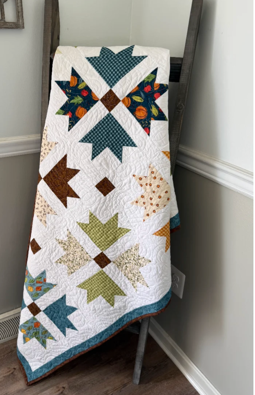 Harvest Stars Quilt PRINTED PATTERN from Amy Latta Creations