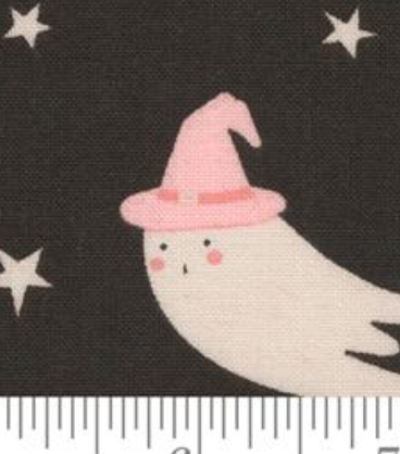 Purrs and Boos Ghost Black Cat 39061 16 Elena Amo Moda Half Yard