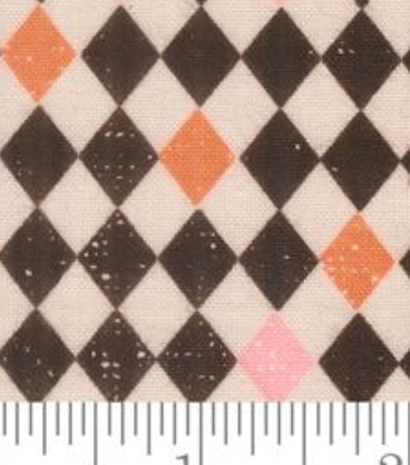 Purrs and Boos Harlequin Diamonds Black Cat 39067 26 Elena Amo Moda Half Yard