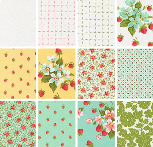Bloomsberry 40 Pcs Fat Eighth 9 x 22 Cut 55350F8 Camille Roskelley Moda